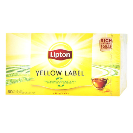 Чай Lipton Yellow Label черный 50х2г