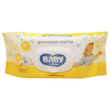 Салфетки влажные Novus Baby детские ромашка с витаминами А, С, Е и Д-пантенолом 100шт mini slide 1