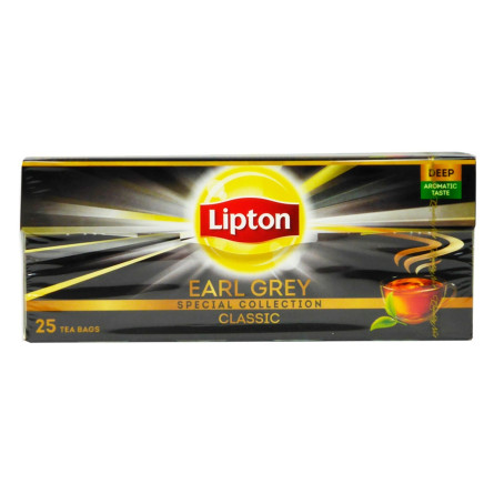 Чай чорний Lipton Earl Grey з ароматом бергамота 1,5г*25шт