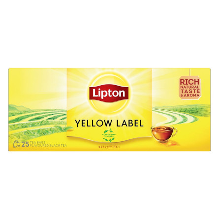 Чай чорний Lipton Yellow Label 2г*25шт