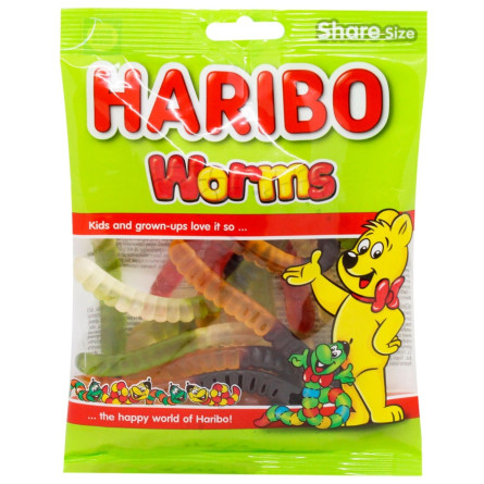 Цукерки Haribo Worms желейні 150г slide 1