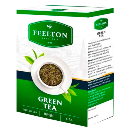 Чай Feelton зеленый листовой 90г slide 1