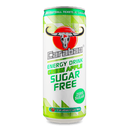 Напій енергетичний Carabao Green Apple Sugar Free безалкогольний slide 1
