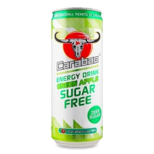 Напій енергетичний Carabao Green Apple Sugar Free безалкогольний mini slide 1