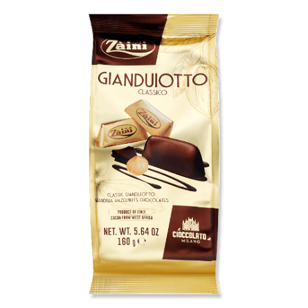 Цукерки Zaini Gianduiotti з фундуком шоколадні