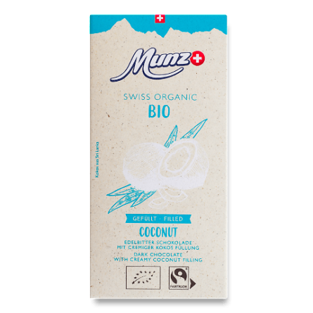 Шоколад чорний Munz з кокосом органічний 60% slide 1