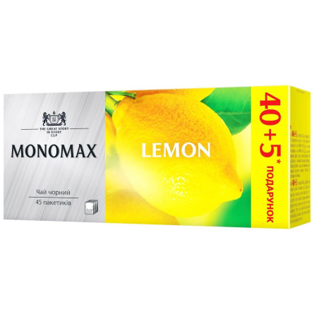Чай чорний Мономах Lemon 40+5шт