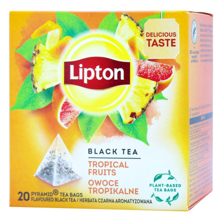 Чай Lipton Tropical Fruit чорний 20х1,8г