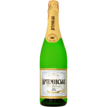 Вино ігристе Артемівське біле напівсолодке (біла етикетка) 0.75 л