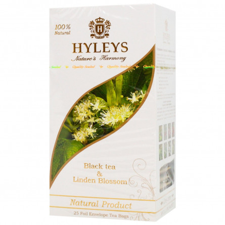 Чорний чай Хейліс цейлонський байховий з квітами і ароматом липи в пакетиках 25х1.5г Шрі-Ланка