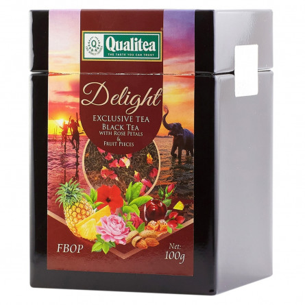 Чай чорний Qualitea Delight Black tea Rose Petals & Fruit Pieces 100г slide 1