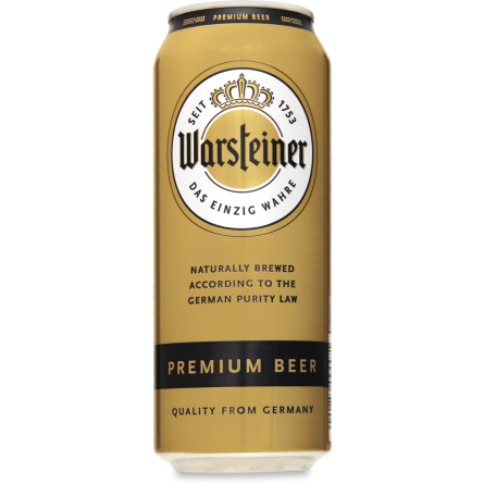 Пиво Warsteiner Premium Verum светлое фильтрованное 4.8% 0.5 л slide 1