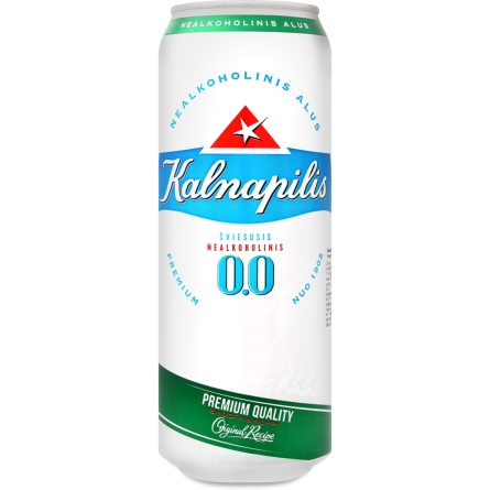Пиво Kalnapilis Non-Alco Classic темное фильтрованное безалкогольное 0.5 л