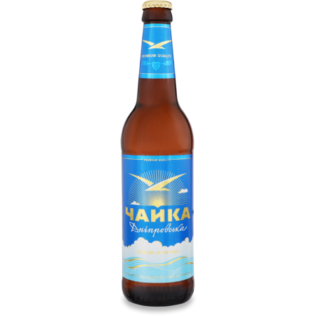 Пиво Чайка Дніпровська світле фільтроване 4.8% 0.5 л slide 1