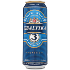 Пиво Балтика 3 Класичне світле фільтроване 4.8% 0.5 л mini slide 1
