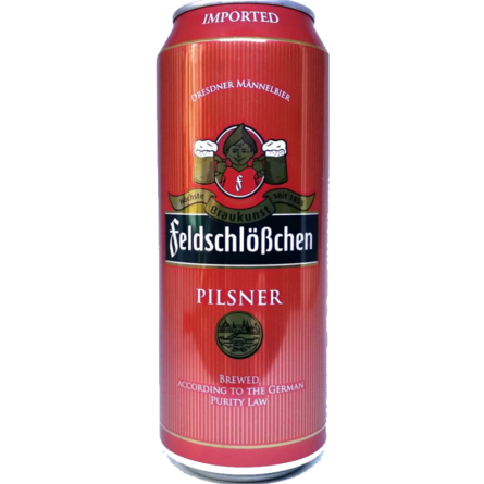 Пиво Feldschlosschen Pilsner светлое фильтрованное 4.9% 0.5 л