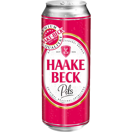 Пиво Haake Beck светлое фильтрованное 4.9% 0.5 л