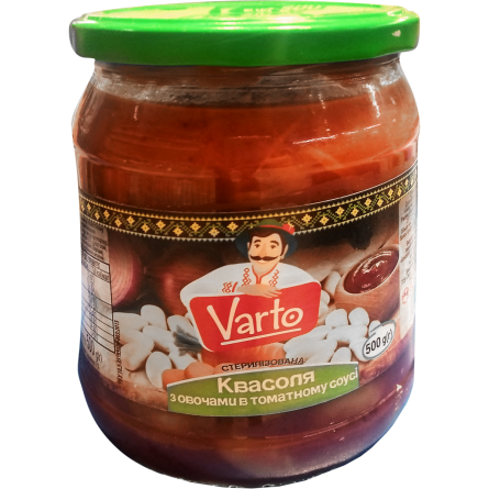 Квасоля Varto з овочами в томатному соусі консервована 500 г slide 1