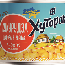 Кукурудза Хуторок цукрова консервована 340 г mini slide 1