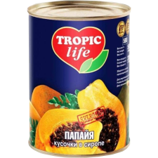 Папайя Tropic Life шматочками у сиропі 580 мл mini slide 1