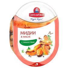 Мідії Санта Бремор м'ясо в олії Південні прянощі 150г mini slide 1
