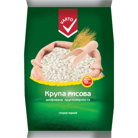 Рис Varto шлифованный круглозернистый 1 кг