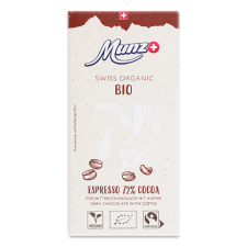 Шоколад чорний Munz з кавою органічний 72% mini slide 1