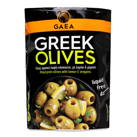 Оливки зелені Gaea з лимоном і орегано