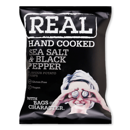Чипси Real картопляні зі смаком морської солі та чорного перцю slide 1
