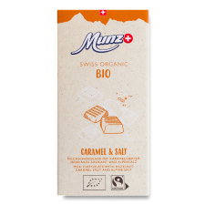 Шоколад молочний Munz з карамеллю і сіллю органічний mini slide 1