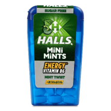 Льодяники Halls Mini Mints зі смаком м'яти та вітаміном В без цукру mini slide 1
