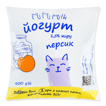 Йогурт MiMiMilk персик 1,5%