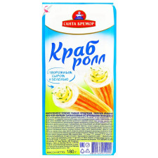 Палички крабові Санта Бремор Краб-рол з сиром і зеленню 180г mini slide 1