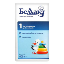 Суміш суха молочна Беллакт 1 від народження до 6 місяців 400г mini slide 1