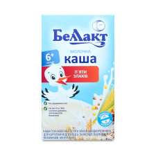 Каша Беллакт молочна з п'яти злаків суха 200г mini slide 1