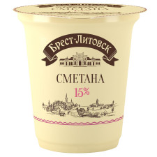 Сметана Брест-Литовськ 15% 315г mini slide 1