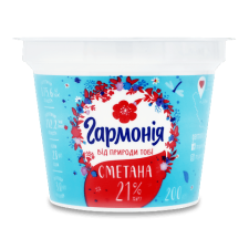Сметана «Гармонія» 21%, стакан mini slide 1