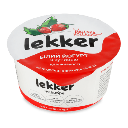 Йогурт Lekker з суницею 8,5%