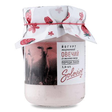 Йогурт «Лавка традицій» Soloviov Овечий полуничний 3,8-6%