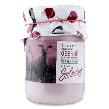 Йогурт «Лавка традицій» Soloviov Овечий вишневий 3,8-6%