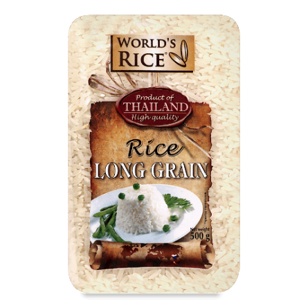 Рис World's rice довгозернистий шліфований