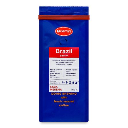 Кава мелена Gemini «Сантос» смажена, Бразилія