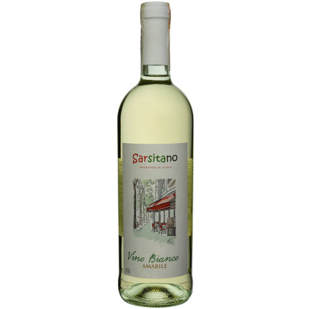 Вино Sarsitano Vino Bianco Amabile біле напівсолодке 0.75 л 10%