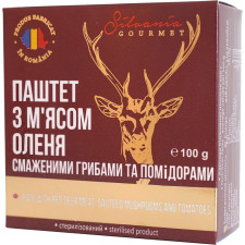 Паштет Silvania М'ясо оленя зі смаженими грибами та томатами 100 г mini slide 1