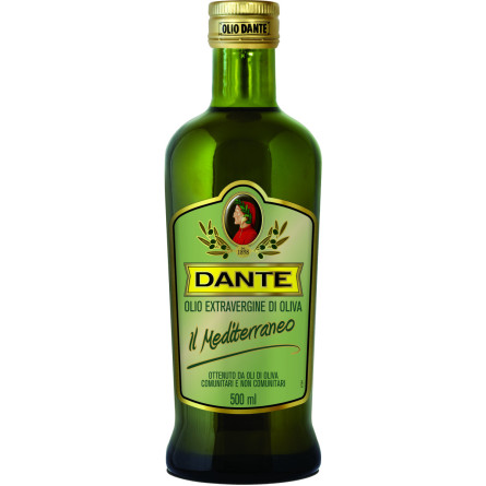Оливковое масло Olio Dante Il Mediterraneo первого холодного отжима класса Extra Virgin 0.5 л