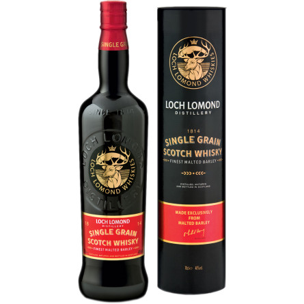 Виски Loch Lomond Single Grain 0.7 л 46% в тубусе slide 1