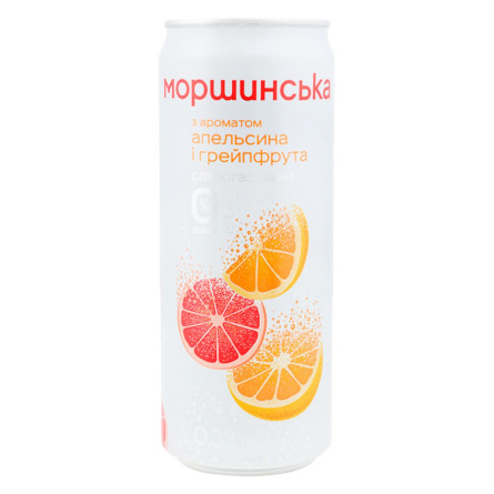 Вода Моршинська с ароматом апельсина и грейпфрута слабогазированная 0,33л