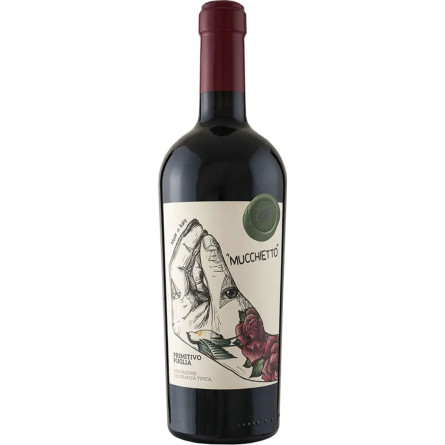 Вино Pasqua Mucchietto Primitivo червоне сухе 0.75 л 14%