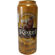 Упаковка пива Velkopopovicky Kozel Premium світле фільтроване 4.6% 0.5 x 24 шт. mini slide 1