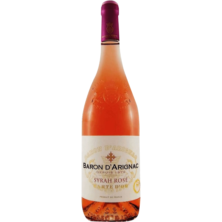 Вино Baron d`Arignac Syrah Rose розовое сухое 0.75 л